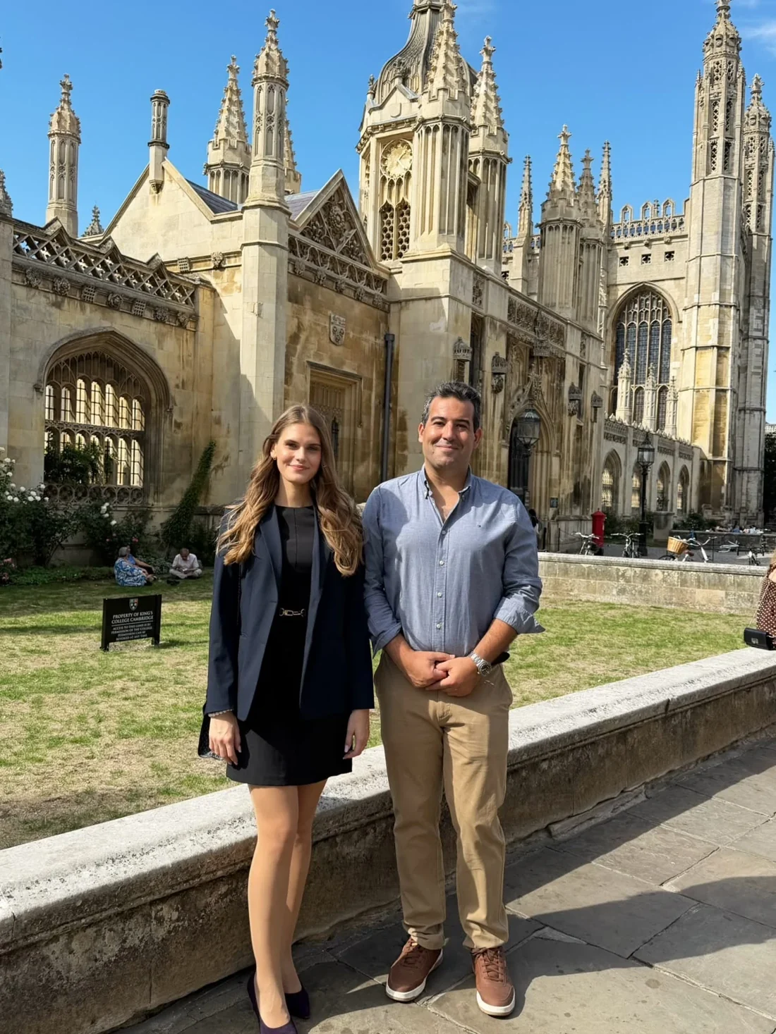 Carlos Cuadrado y Polina Poloziuk en Cambridge. Archivo personal.